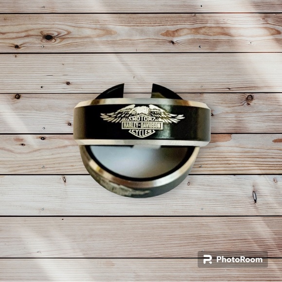 Size 13 black color motorcycle titanium 8mm ring. - Picture 6 of 10